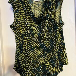 Stylish Green and Black Women's Top 3xl
